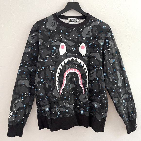 Bape Other - BAPE Space Camo Shark Crewneck